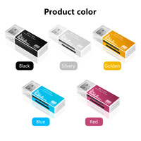4 w 1 karta Micro SD Adapter do czytnika SDHC MMC USB SD pamięci T-Flash M2 MS Duo USB 2.0 4 Slot pamięci czytniki kart wspornik adaptera 6